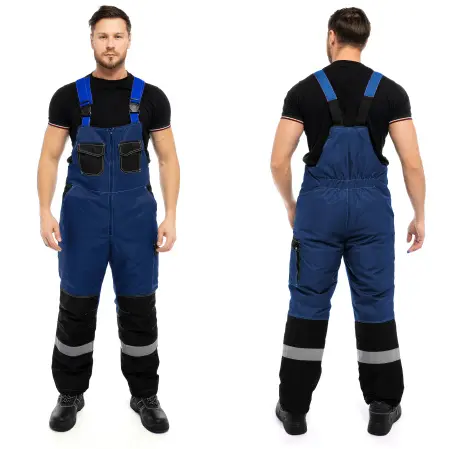 Костюм ЮКОН-МЕМБРАНА зимний с ПК (т. синий/черный/васильковый)