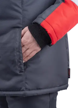 Костюм РОУД женский зимний с ПК (т.серый/красный)