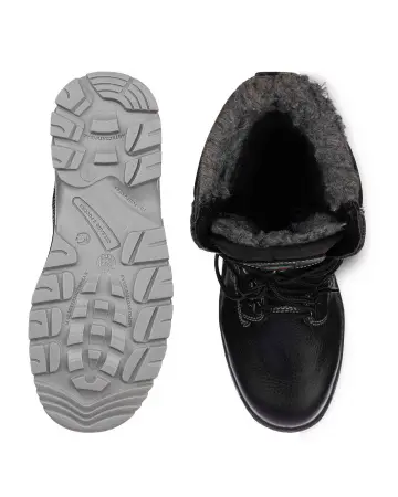 Ботинки СТРОИТЕЛЬ ПУ/ТПУ иск. мех с МП (черный)