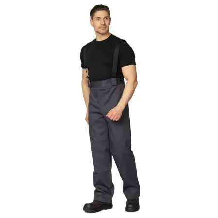 Костюм огнестойкий ГЕКТОР 1 кл. х/б с БР (серый/красный)