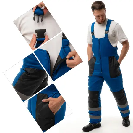 Костюм АЛДАН зимний с ПК (васильковый/черный)