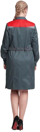 Халат КМ-10 ЛЮКС женский (серый/красный) Халат КМ-10 ЛЮКС женский (серый/красный)