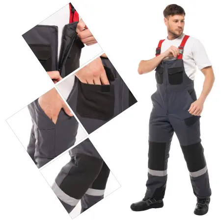 Костюм ФОРМУЛА зимний с СОП (т.серый/красный)