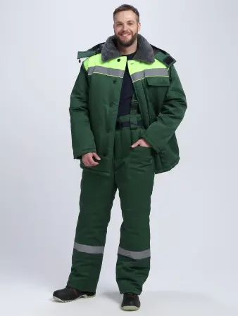 Костюм Т-УЛЬТРА СОП зимний с БР (т.зеленый/лимонный)