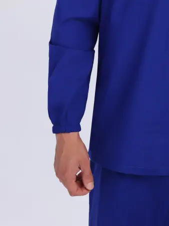 Костюм ХАССП-БАЗА с БР (васильковый) мужские медицинские