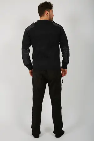 Свитер (джемпер) форменный усиленный (черный)