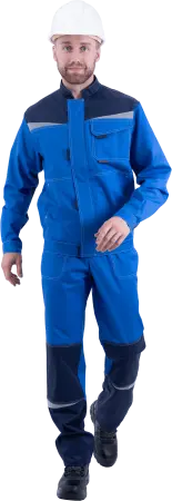 Костюм КМ-10 ЛЮКС летний с ПК (василек/т.синий)